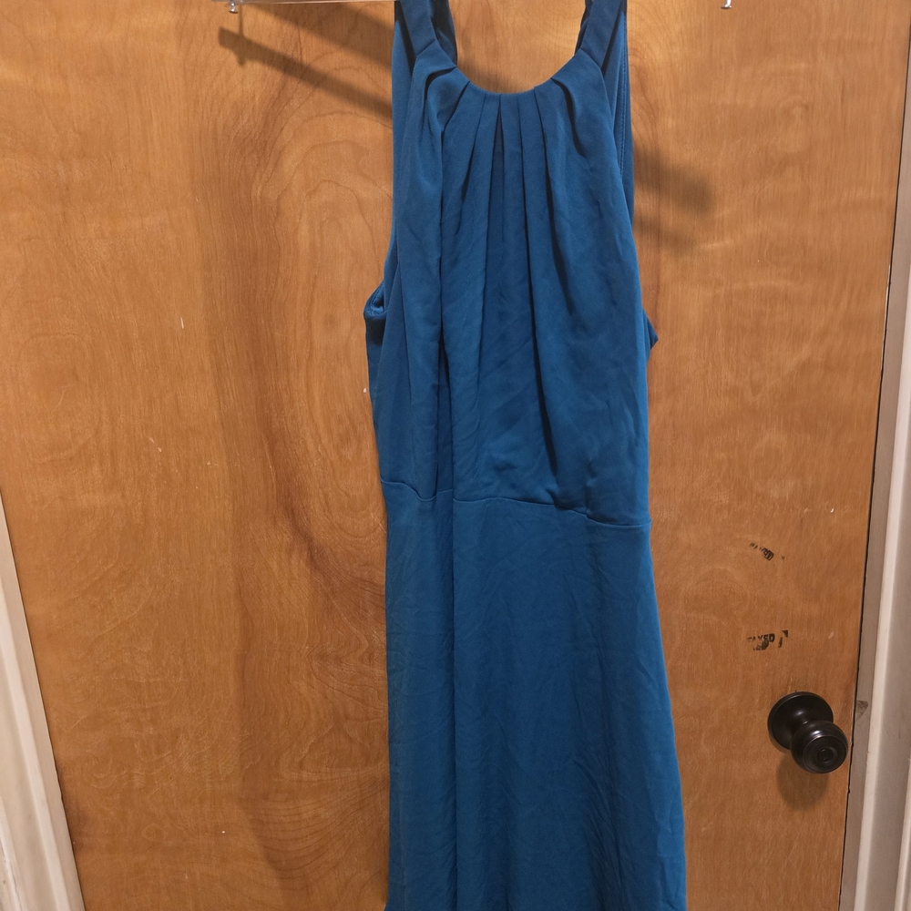 Express Teal Backless Dress